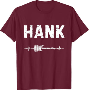 Hank Guitar Heartbeat Music Guitarist Retro Vintage T-Shirt - T-Shirt | Maroon