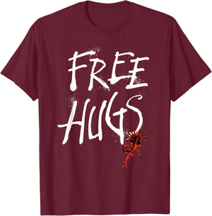 Alien: Romulus Xenomorph Facehugger Free Hugs T-Shirt - T-Shirt | Maroon
