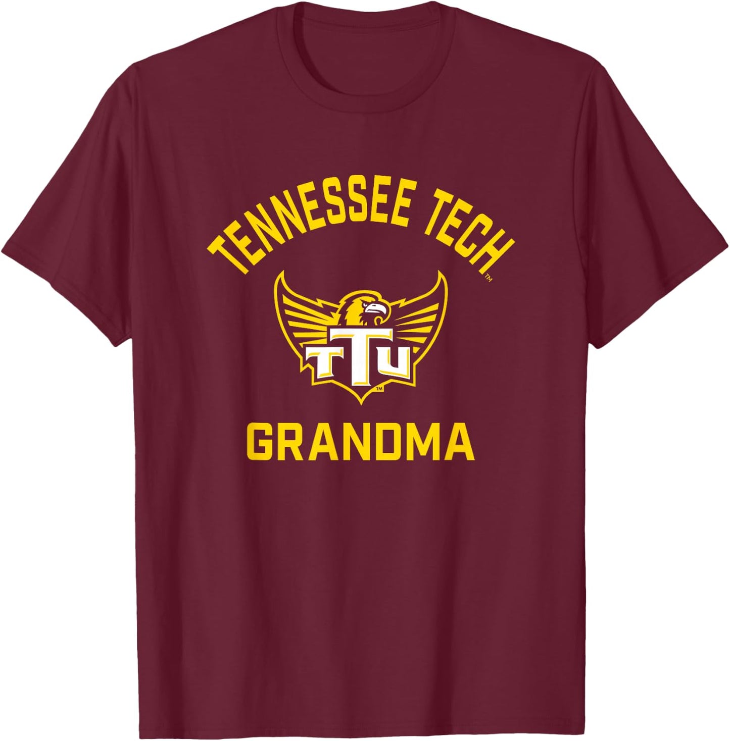 Tennessee Tech Golden Eagles Arched Grandma T-Shirt - T-Shirt | Maroon