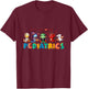 Pediatric Happy Halloween Cute Dinosaur Costume Nurse Crew T-Shirt - T-Shirt | Maroon