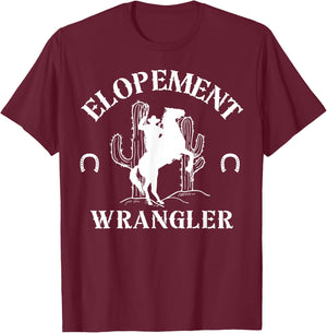 Retro Elopement Wrangler RBT Registered Behavior Therapist T-Shirt - T-Shirt | Maroon