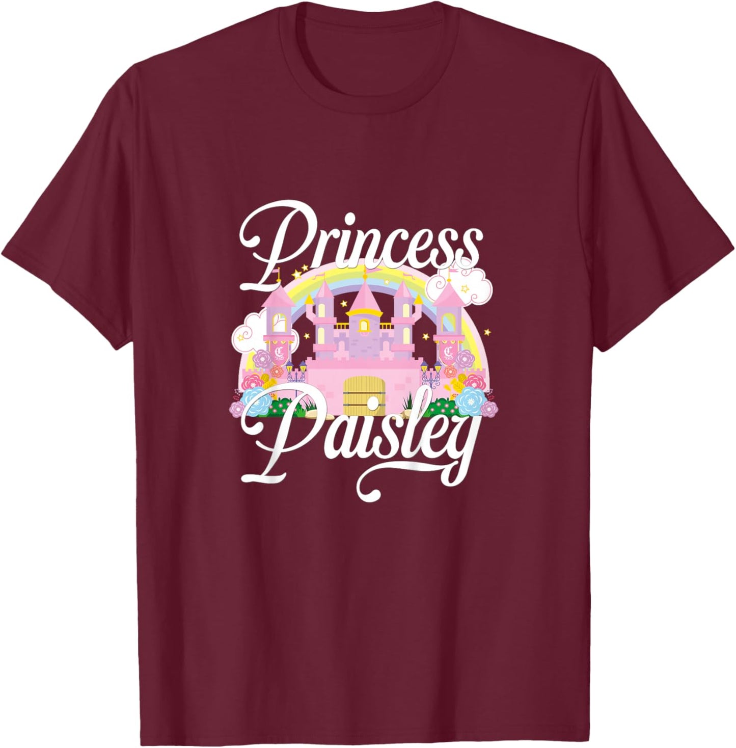 Kids Princess Paisley T-Shirt - T-Shirt | Maroon