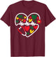 Nurse Juneteenth Outfit Women Stethoscope Heart Black Nurses T-Shirt - T-Shirt | Maroon