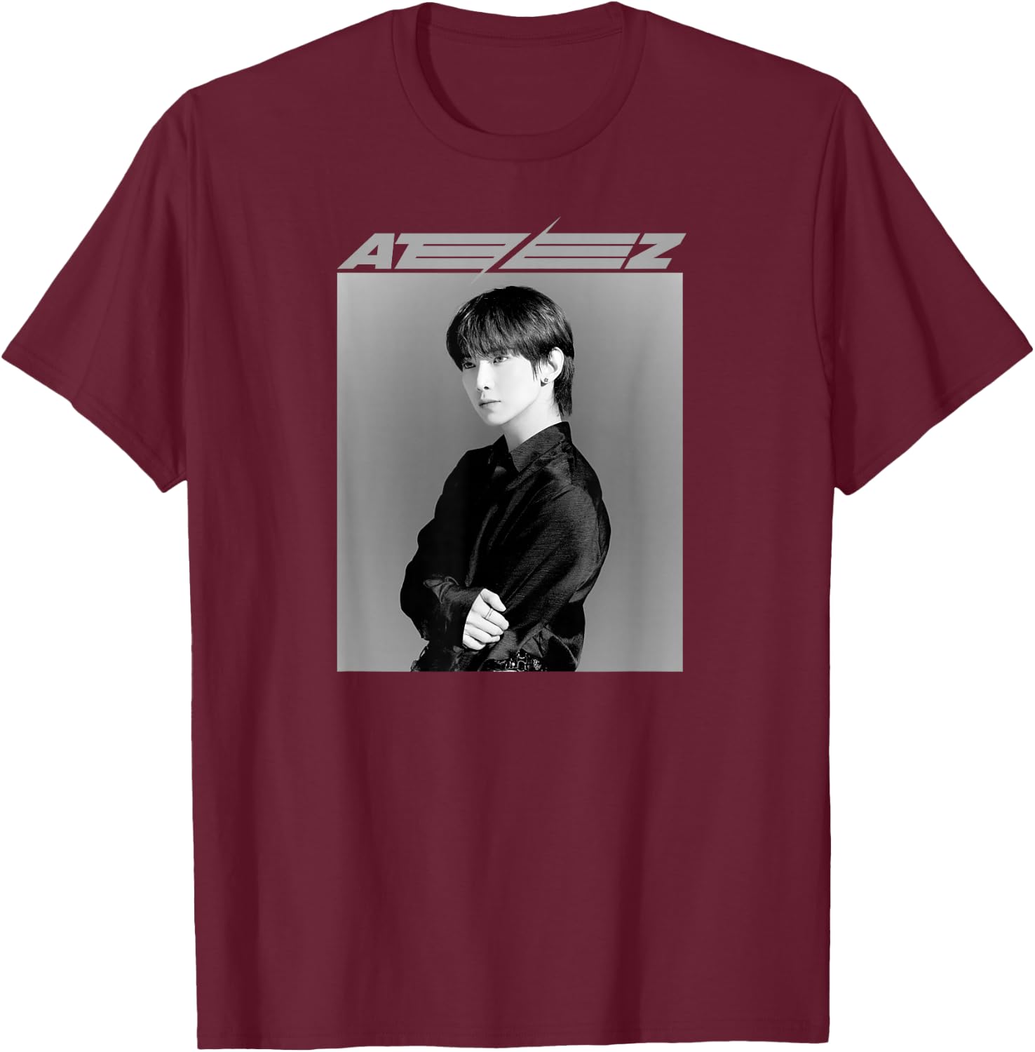 ATEEZ Official Merch Exclusive Yeosang T-Shirt - T-Shirt | Maroon