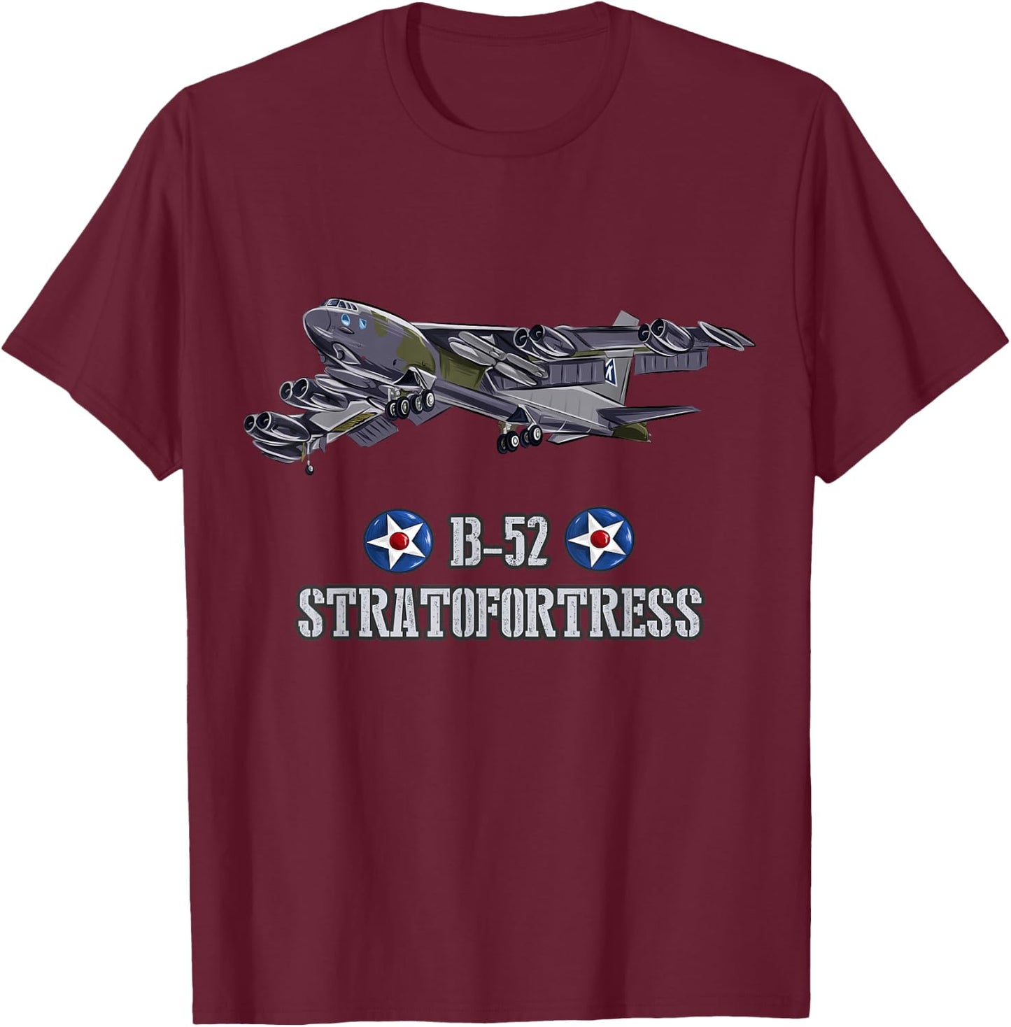 American aircraft Heavy Bomber B-52 T-Shirt - T-Shirt | Maroon