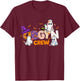 Halloween OBGYN Crew Cute Boo Ghost Nurse Nursing Scrub T-Shirt - T-Shirt | Maroon