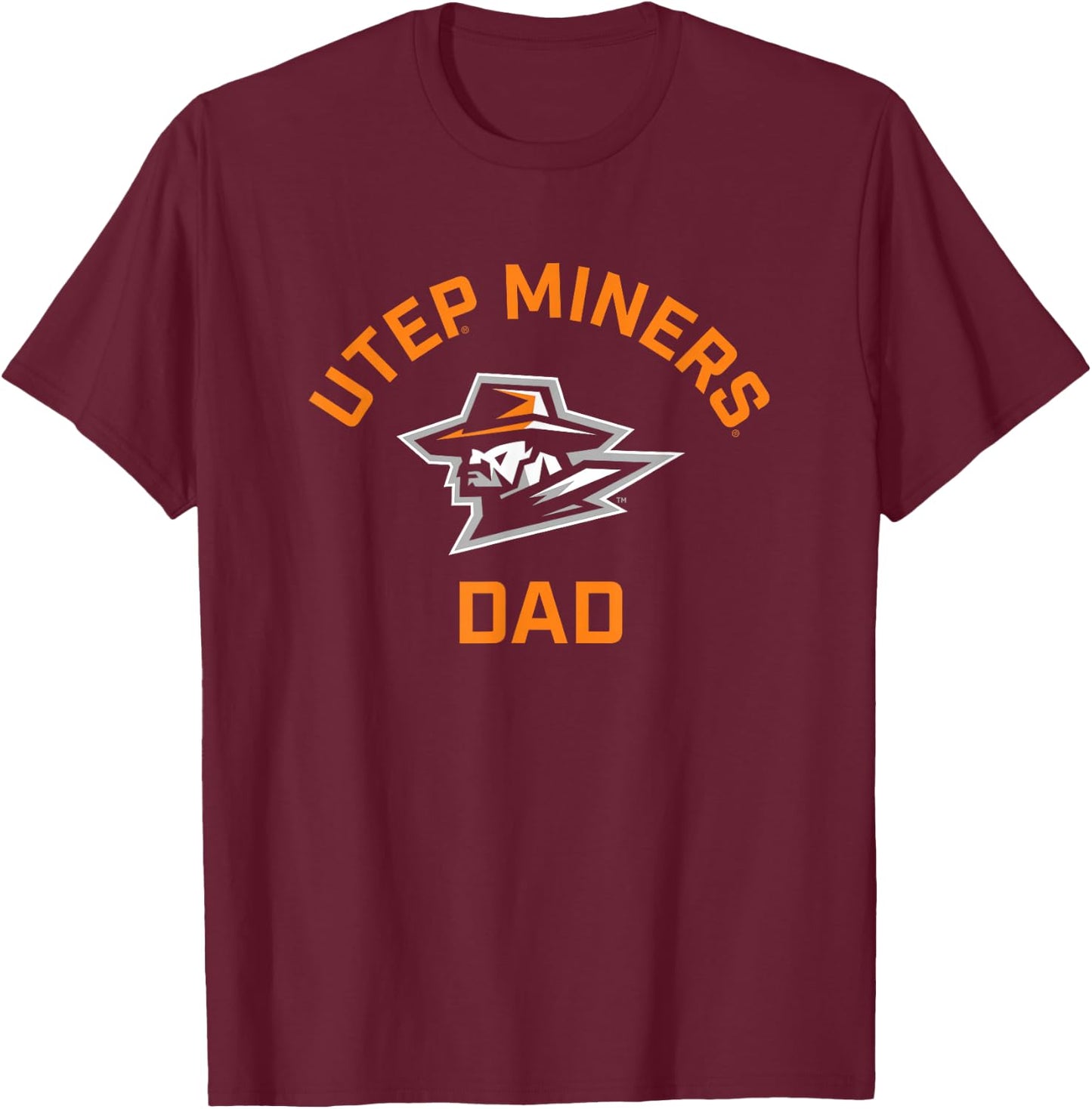 University of Texas El Paso UTEP Miners Arched Dad T-Shirt - T-Shirt | Maroon
