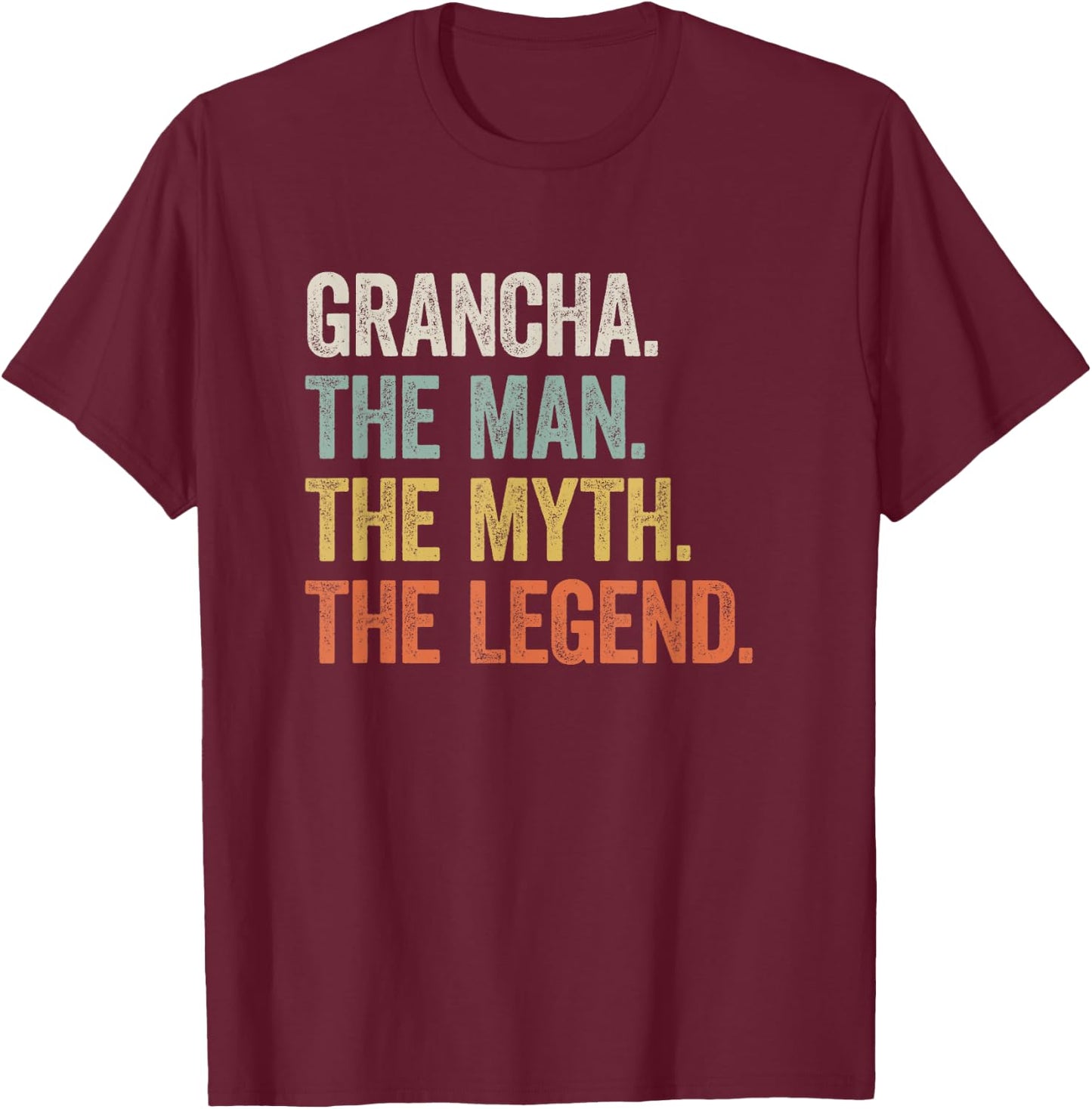 Grancha - Cool Funny Legend Welsh Father's Day T-Shirt - T-Shirt | Maroon