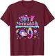 This Mermaid is 9 Years Old 9th Girls Birthday Party Kids T-Shirt - T-Shirt | Maroon