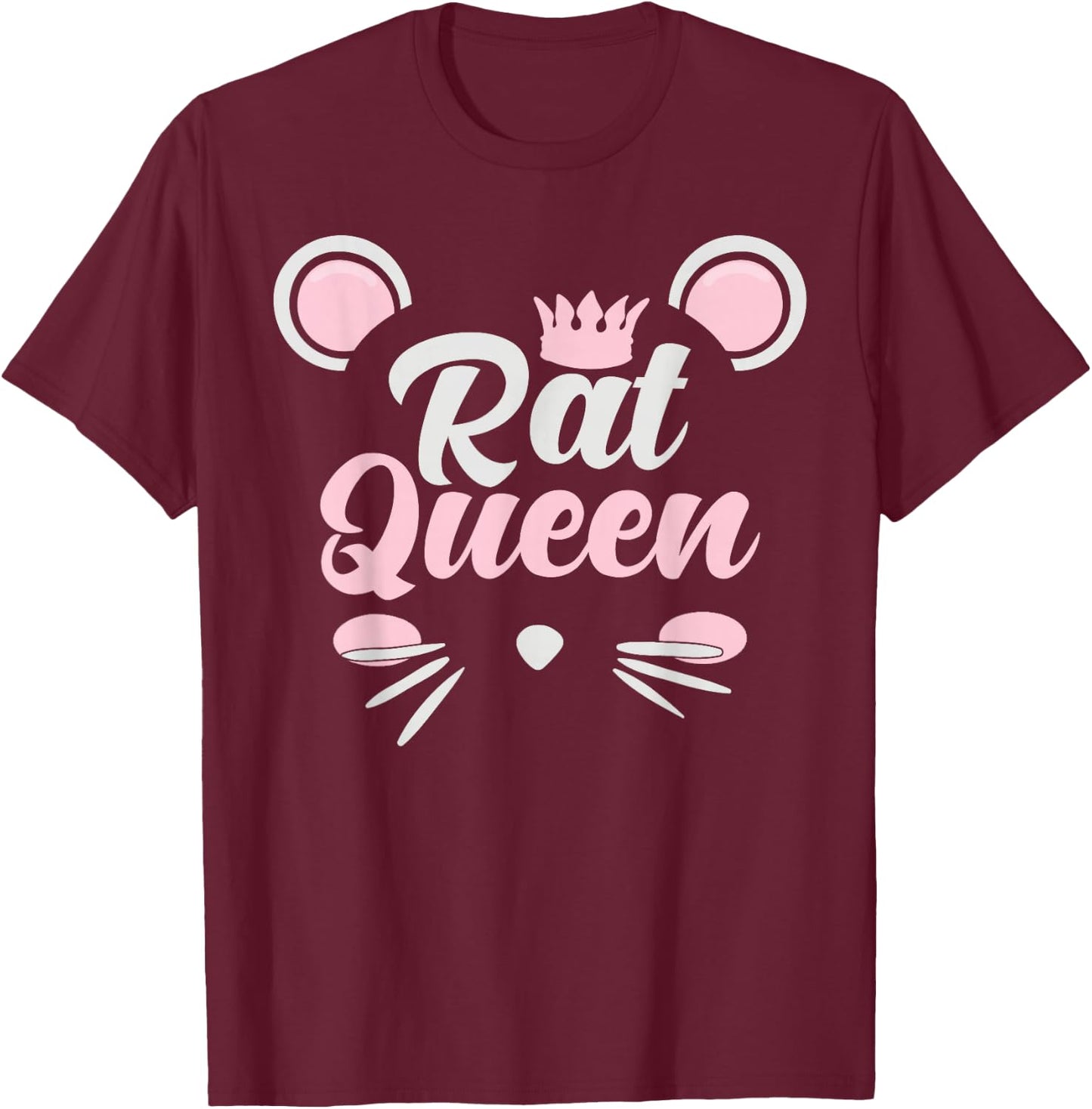 Rat Lover Design Women Rat Queen T-Shirt - T-Shirt | Maroon