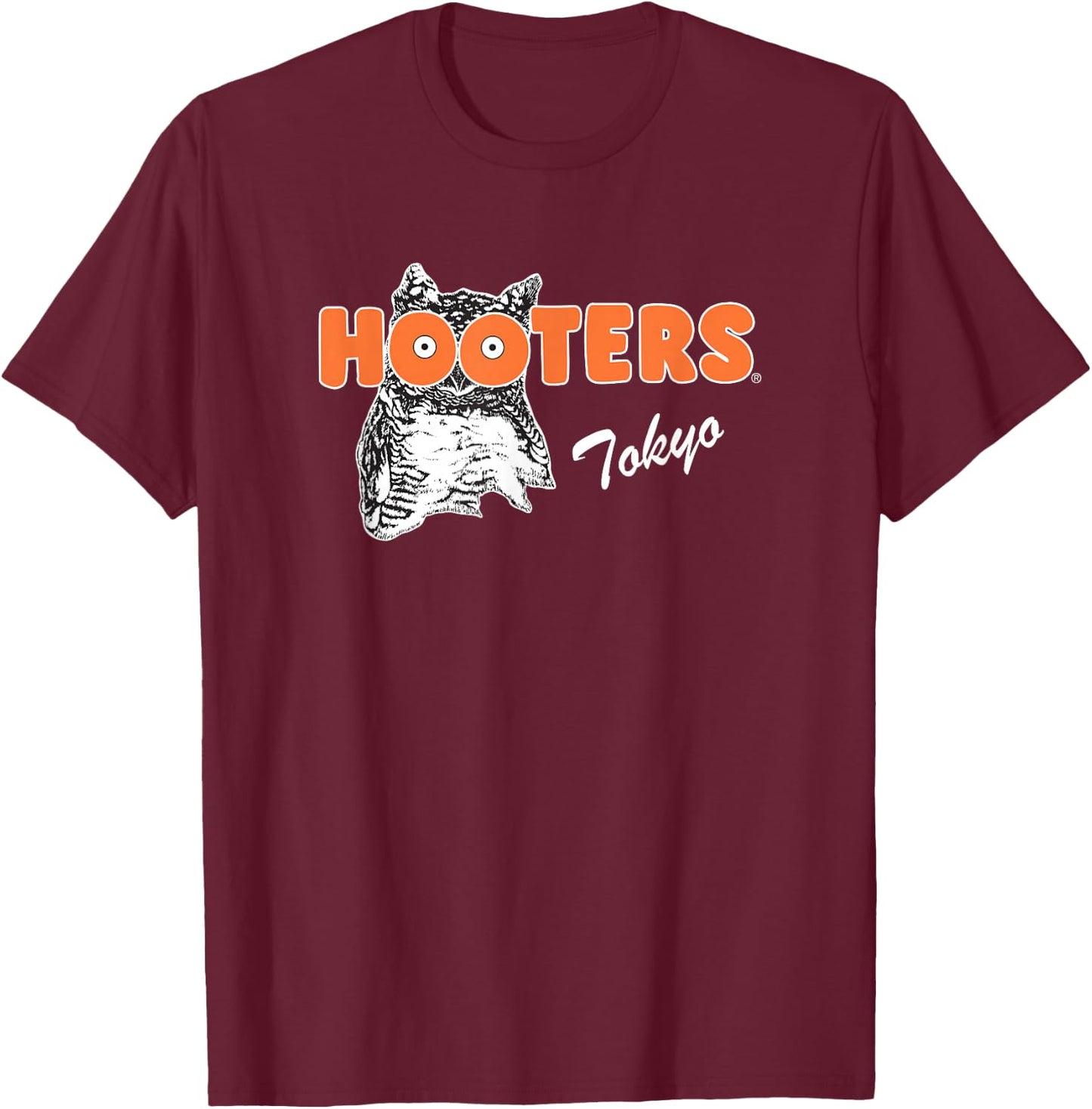Hooters Tokyo Destination Restaurant Souvenir Retro Foodie T-Shirt - T-Shirt | Maroon