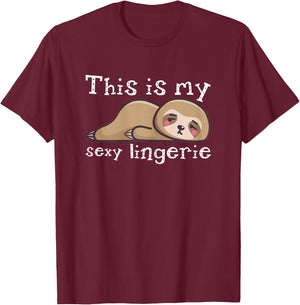 This is My Sexy Lingerie Night Costume for Wife T-Shirt - T-Shirt | Maroon