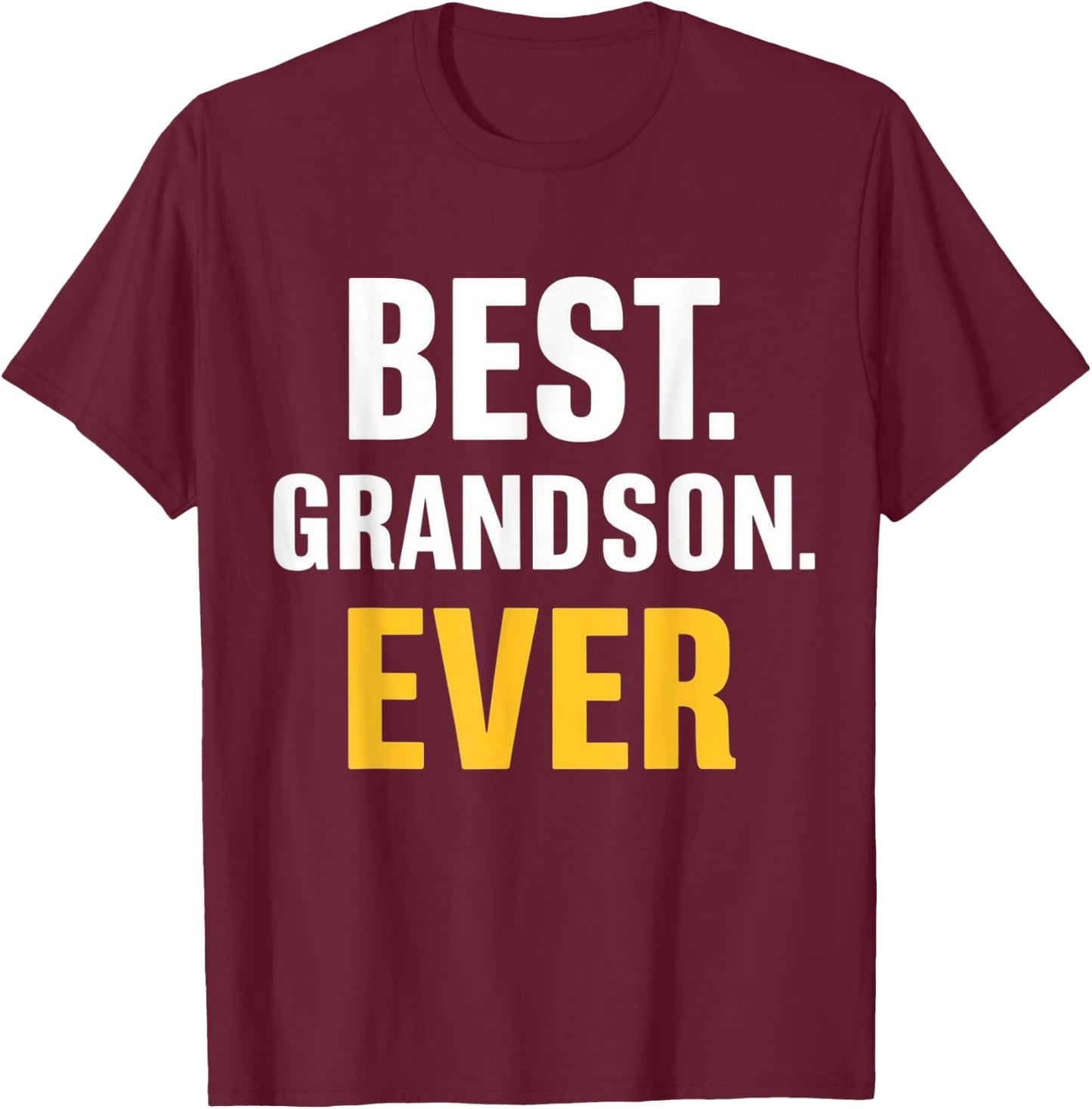 Best Grandson Ever Vintage Funny Father's Day T-Shirt - T-Shirt | Maroon