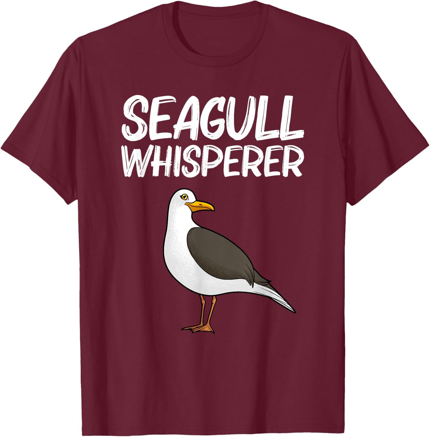 Cool Seagull Art Women Birdwatcher Beach Gulls Bird T-Shirt - T-Shirt | Maroon