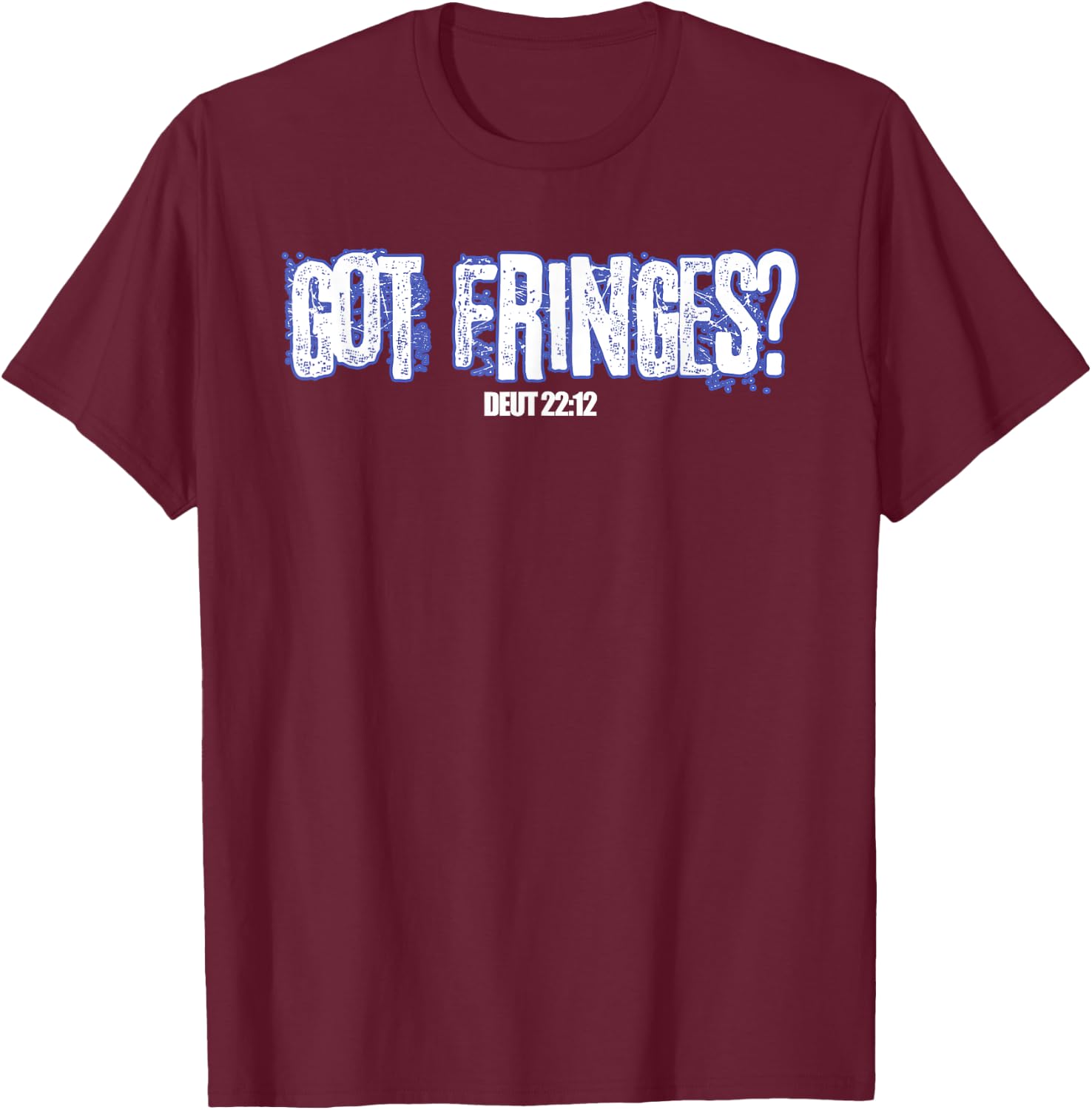 Hebrew Israelite Image True Tribe of Judah Fringes T-Shirt - T-Shirt | Maroon