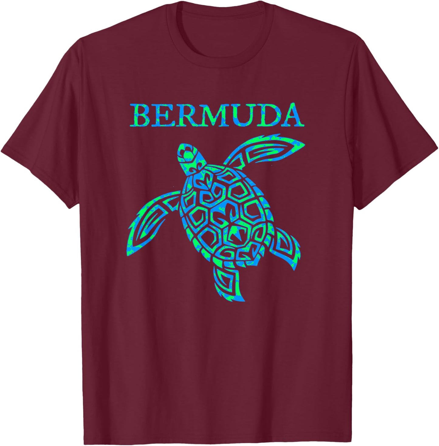 Bermuda Sea Turtle Girls Boys Travel Souvenir T-Shirt - T-Shirt | Maroon