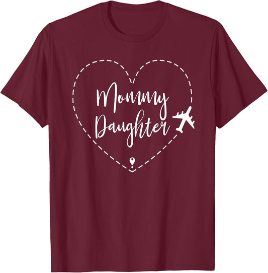 Mommy Daughter Trip Mom Family Vacation Travel Mode T-Shirt - T-Shirt | Maroon