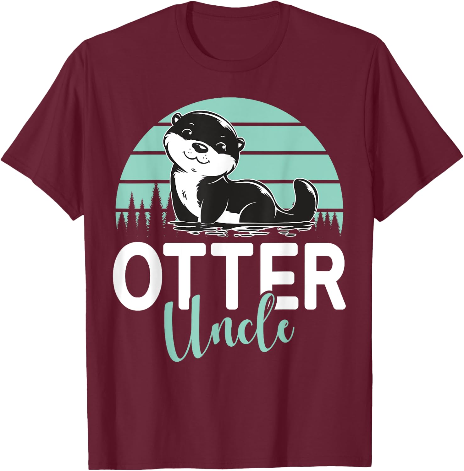 Otter Uncle Otter T-Shirt - T-Shirt | Maroon