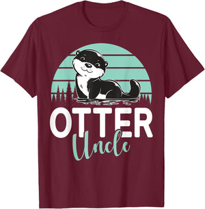 Otter Uncle Otter T-Shirt - T-Shirt | Maroon