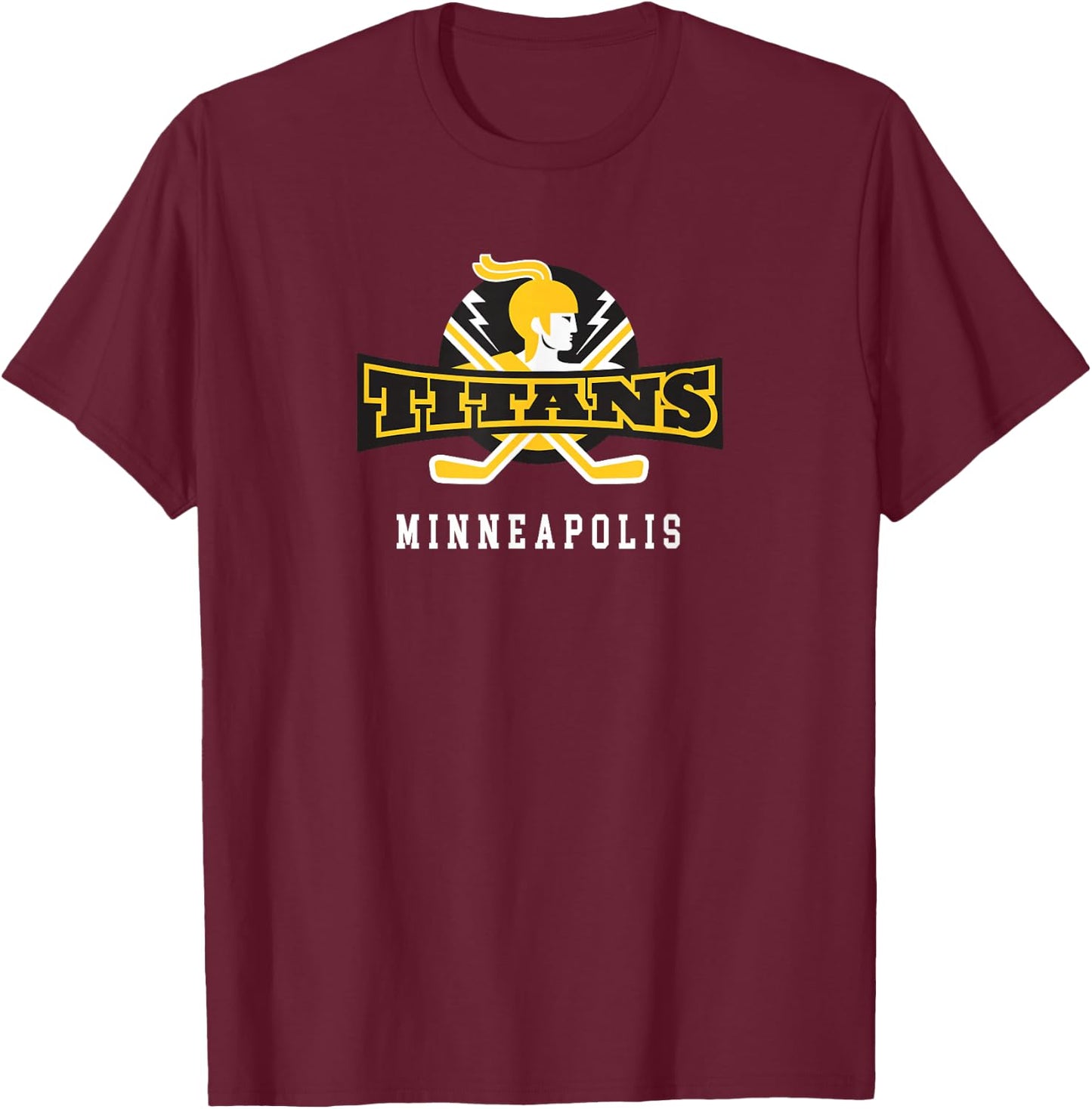 Minneapolis Titans Hockey Classic Logo T-Shirt - T-Shirt | Maroon