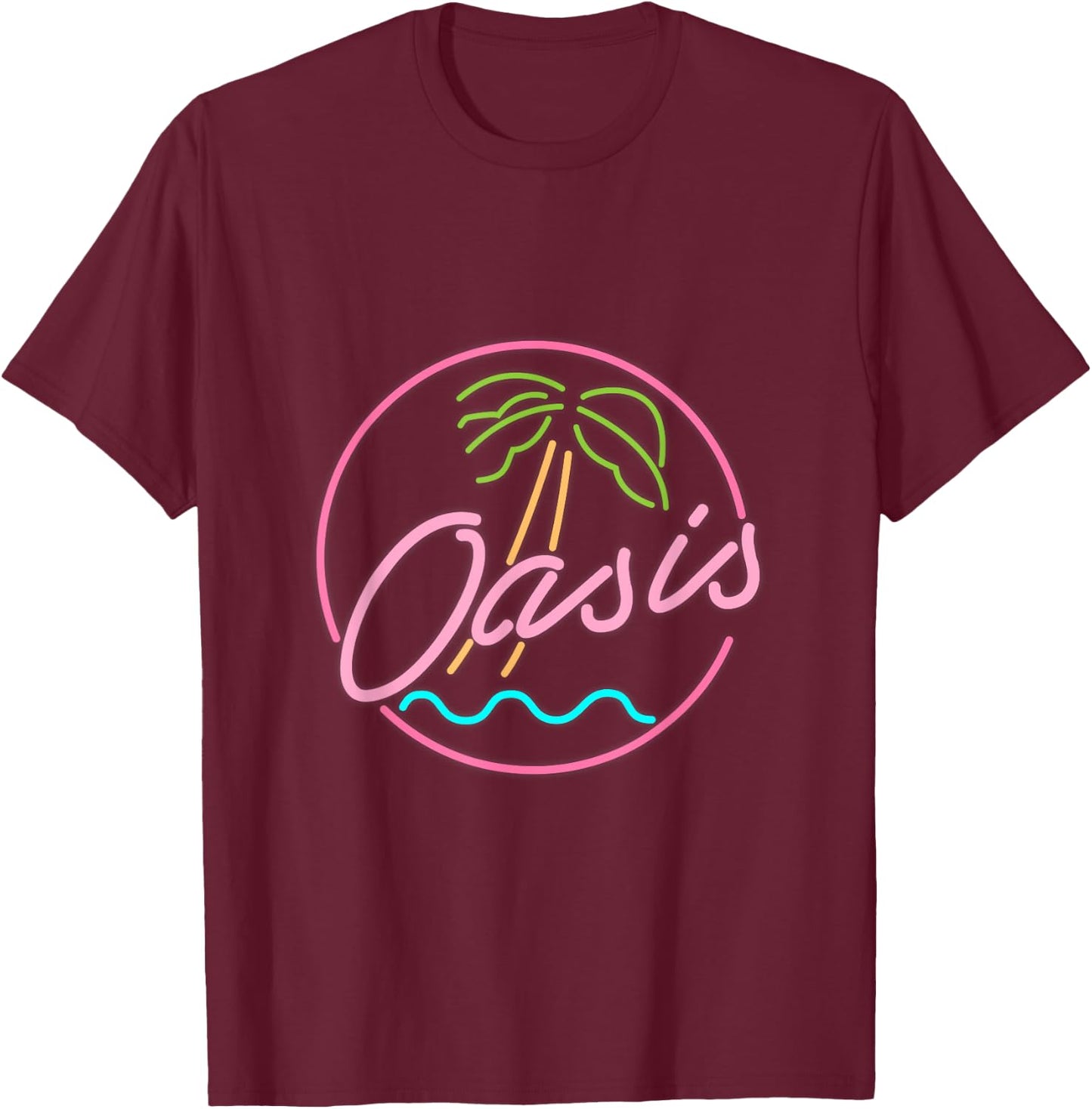 Oasis Paradise Island T-Shirt - T-Shirt | Maroon