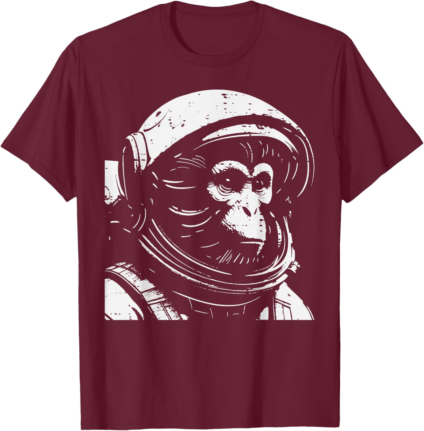 Monkey Astronaut Space Galaxy Ape Animal Men Women Boys Kids T-Shirt - T-Shirt | Maroon