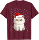 Funny Christmas Cat for Grumpy Teen, Girl, Boy, Mom or Dad! T-Shirt - T-Shirt | Maroon