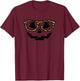 Pumpkin Face Leopard Glasses Funny Halloween Women Girls T-Shirt - T-Shirt | Maroon