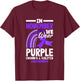 I November We Wear Purple Crohn's & Colitis Awareness T-Shirt - T-Shirt | Maroon