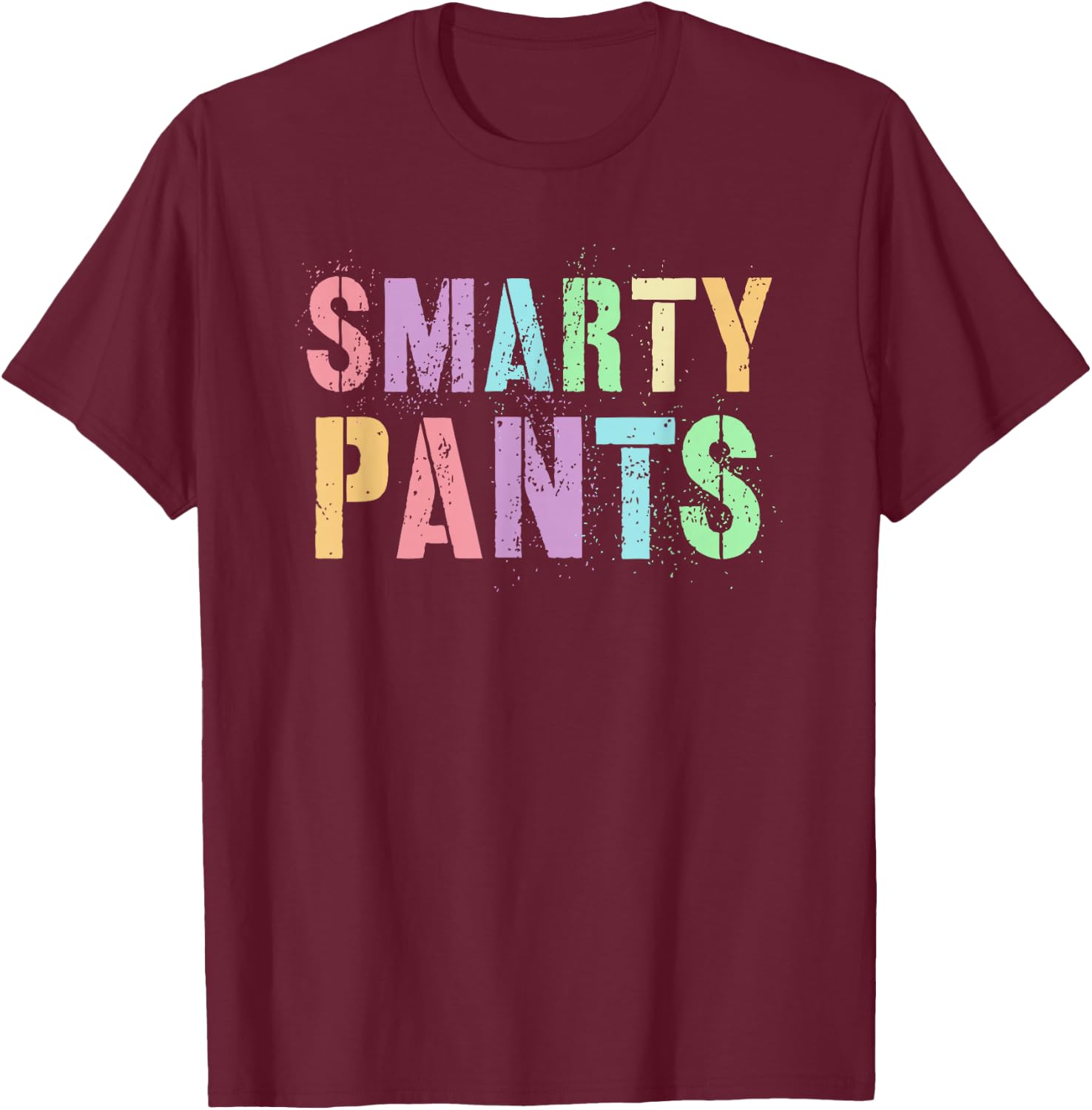 Funny SMARTY PANTS 1st Grade Hello Bruh We Back ABCD Rocks T-Shirt - T-Shirt | Maroon