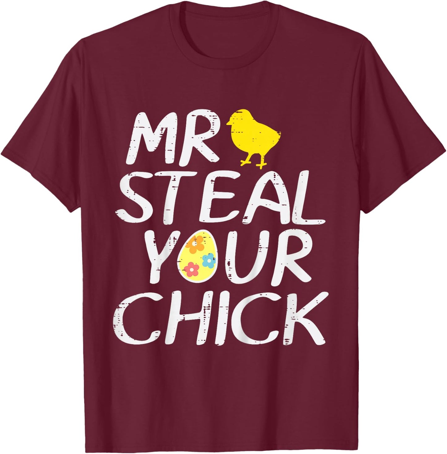 Kids Easter Mr Steal Your Chick Egg Cute Toddler Boys Kids Youth T-Shirt - T-Shirt | Maroon
