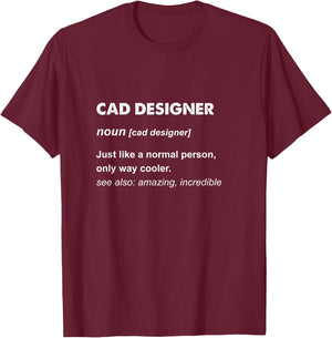 Cad Designer T-Shirt - T-Shirt | Maroon