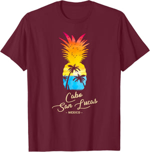 Cabo San Lucas Souvenir - Mexico Sunset T-Shirt - T-Shirt | Maroon