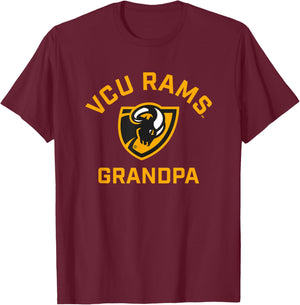 Virginia Commonwealth University VCU Rams Arched Grandpa T-Shirt - T-Shirt | Maroon