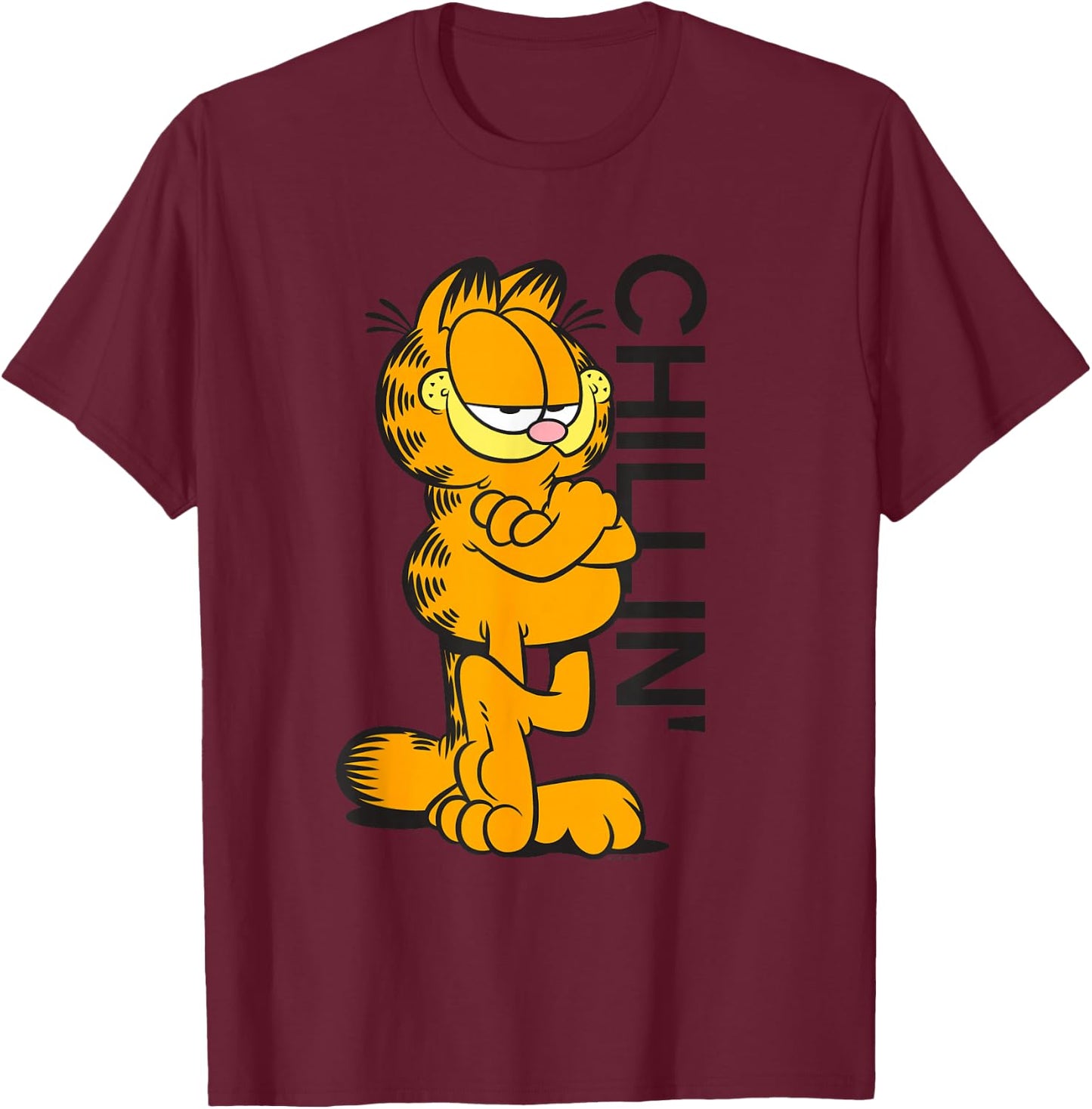 Garfield Classic Chillin' T-Shirt - T-Shirt | Maroon