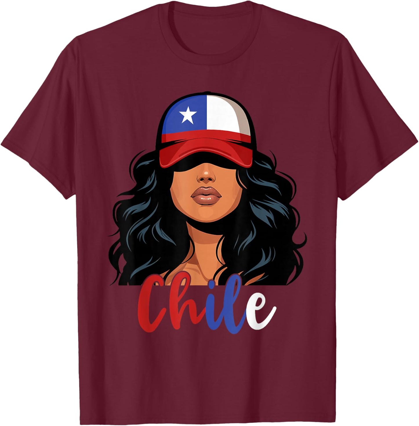 Chilean Girl Chile Flag Proud Chilena Women T-Shirt - T-Shirt | Maroon