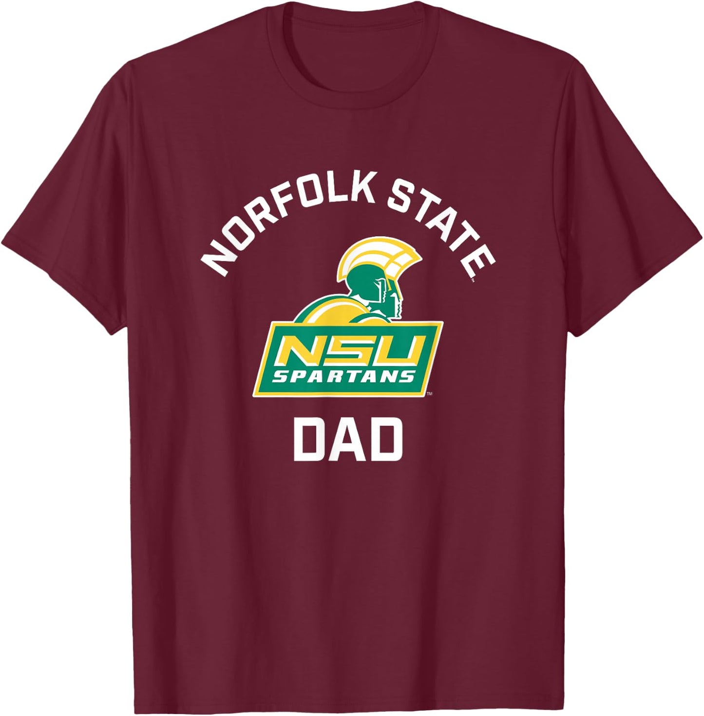 Norfolk State University Spartans Arched Dad T-Shirt - T-Shirt | Maroon