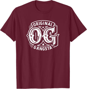 Original Gangsta OG Gangster Classic Look T-Shirt - T-Shirt | Maroon