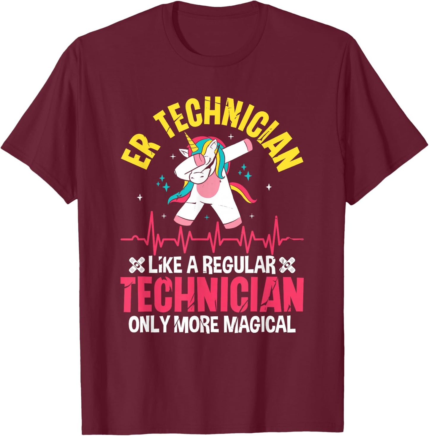 ER Technician Magical Emergency Room Tech ER Tech T-Shirt - T-Shirt | Maroon