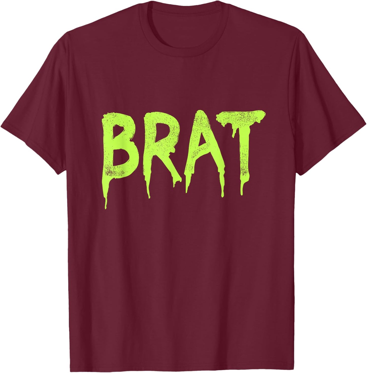 Brat Grunge T-Shirt - T-Shirt | Maroon