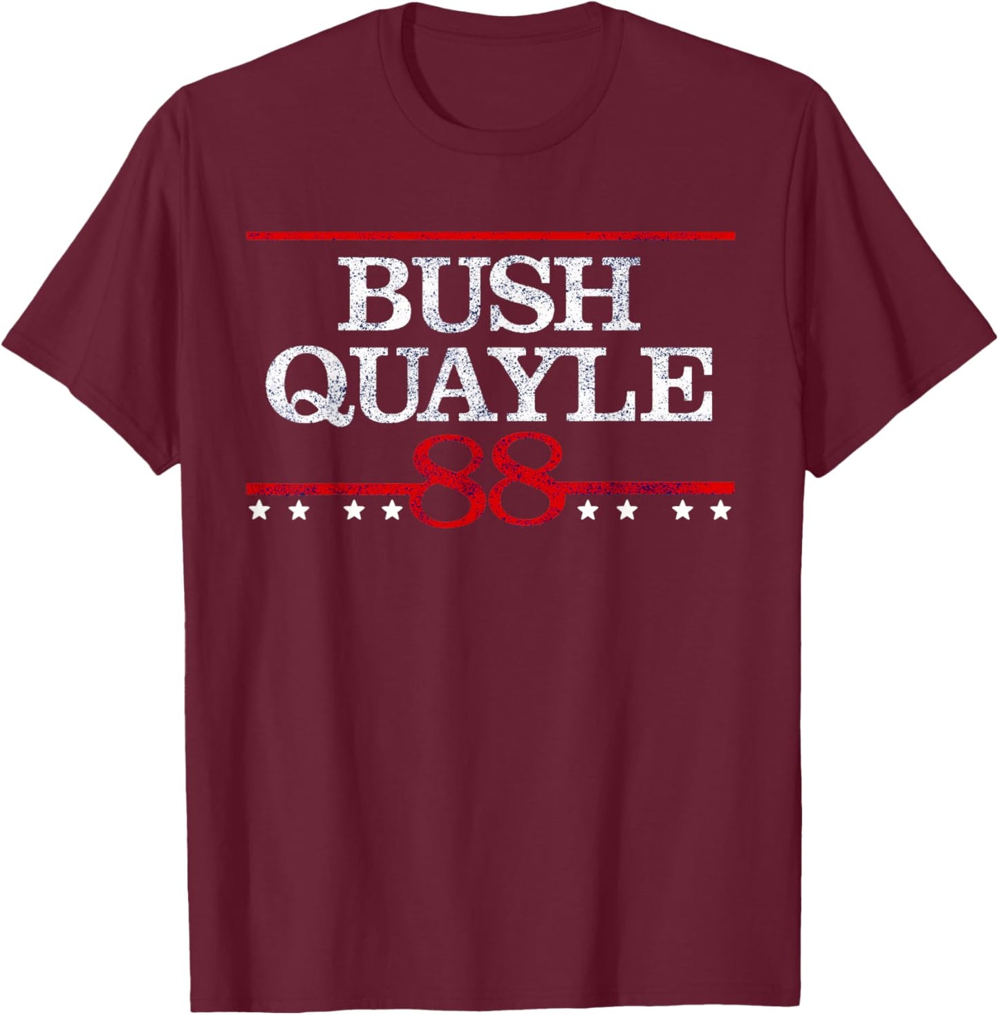 Bush Quayle 88 Retro Republican Presidential Campaign Shirt T-Shirt - T-Shirt | Maroon