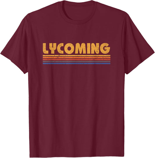 Lycoming Vintage 80s Retro Style T-Shirt - T-Shirt | Maroon