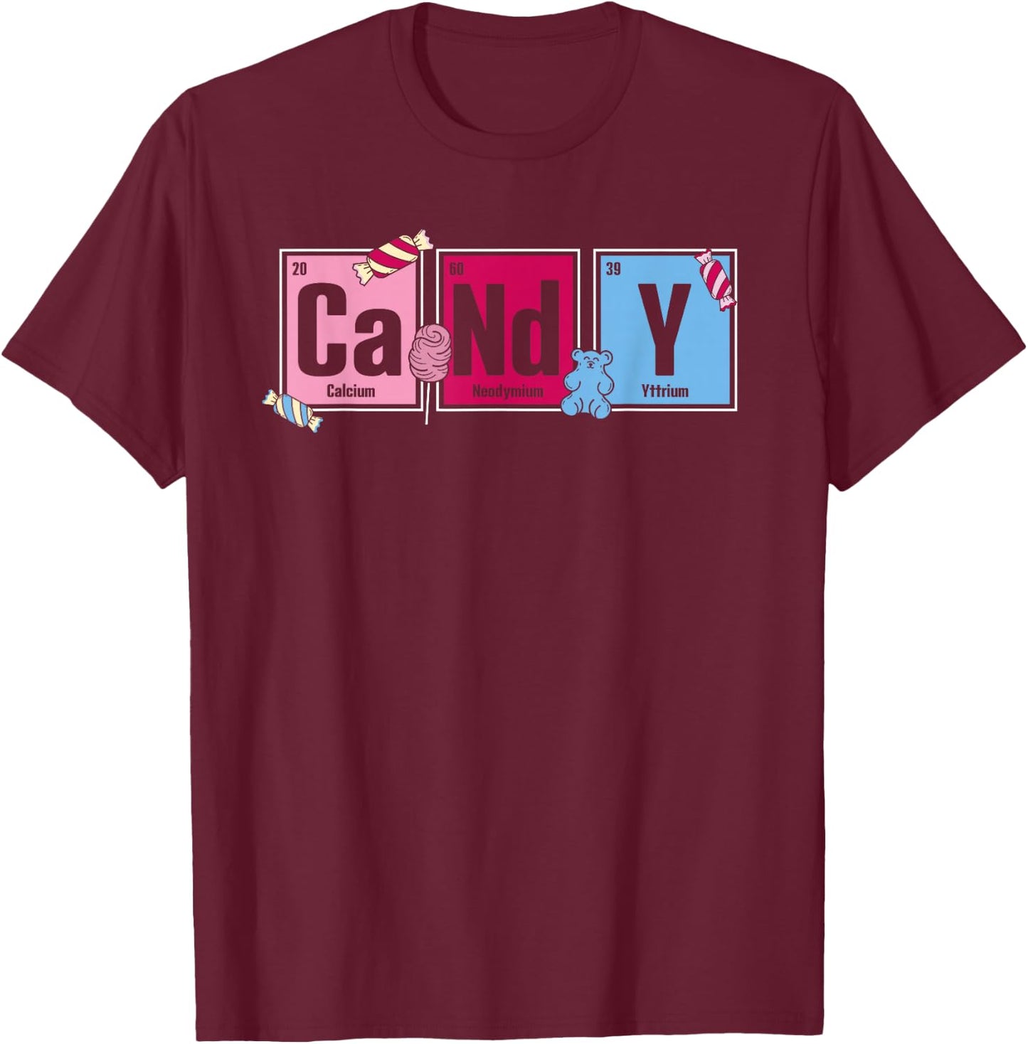 Periodic Table Inspired Fun Elements Read Candy Sweet T-Shirt - T-Shirt | Maroon
