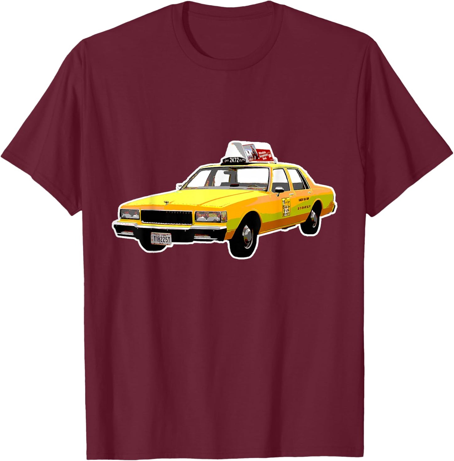NYC Yellow Old School Taxi Cab Driver Retro New York City T-Shirt - T-Shirt | Maroon