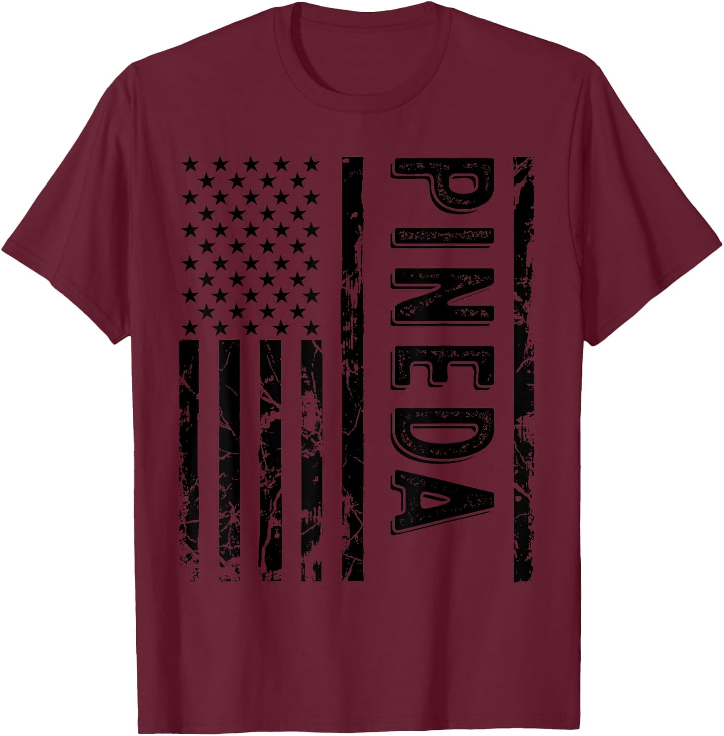 Pineda Last Name Funny Surname Team Pineda Family Reunion T-Shirt - T-Shirt | Maroon