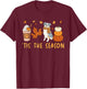 Tis The Season Aussie Dog Fall Autumn Pumpkin Coffee T-Shirt - T-Shirt | Maroon