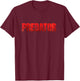 Aliens Predator Iconic Retro Title Big Chest Text Logo T-Shirt - T-Shirt | Maroon