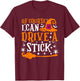 Of Course I Can Drive A Stick Funny Halloween Costume T-Shirt - T-Shirt | Maroon