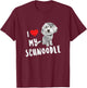 I Love My Schnoodle Design Funny Cute Dog Men Women Kids T-Shirt - T-Shirt | Maroon