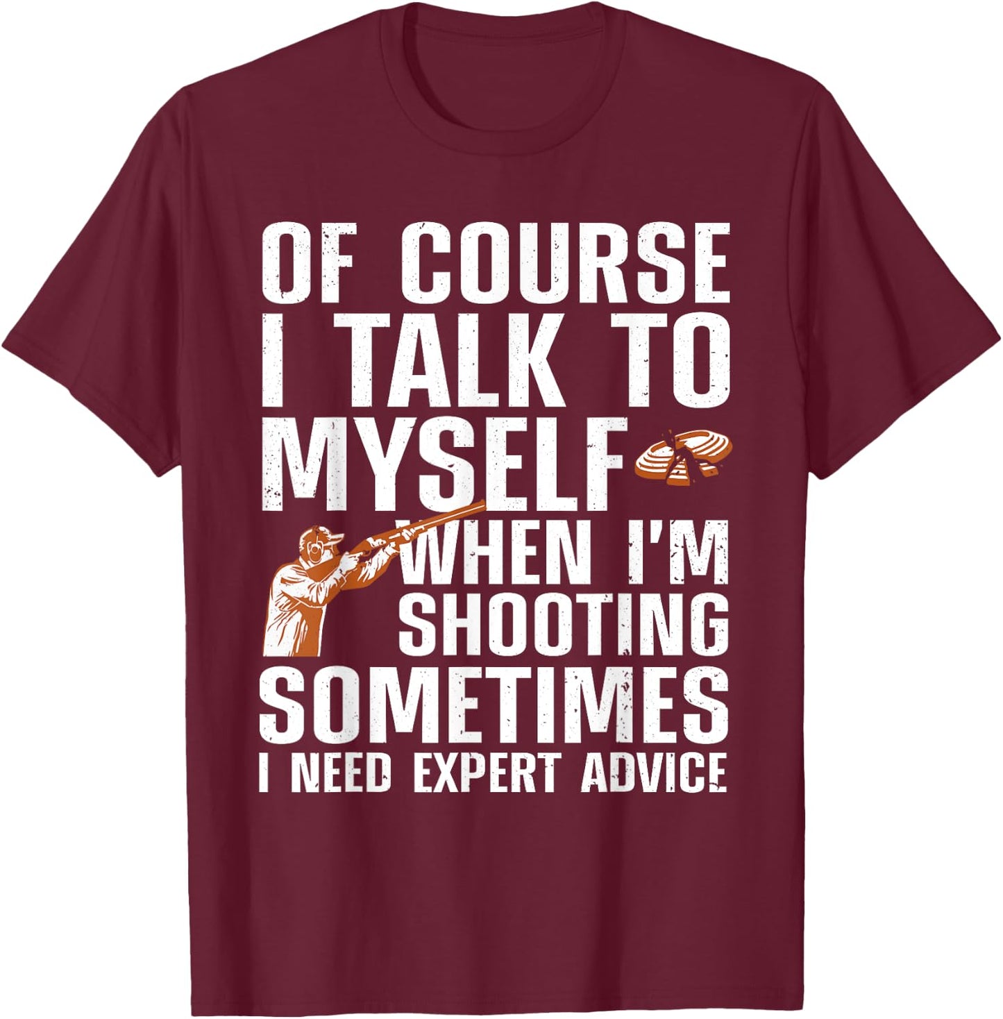 Funny Trap Shooting Women Clay Skeet Trap Shooting T-Shirt - T-Shirt | Maroon